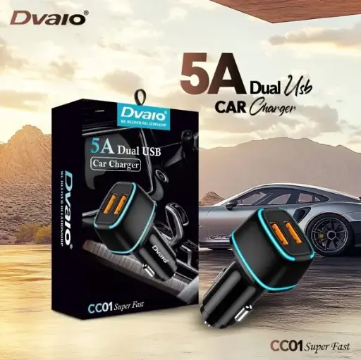 Dvaio CC01 5A Dual USB Car Charger